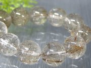 4A+ シルバールチルクォーツ ブレスレット 11.5mm-12mm×18珠 希少な透明水晶シルバールチル 銀針 パワーストーン ブラジル産 パワーストーン 天然石