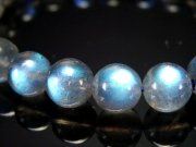 3A+ ラブラドライト ブレスレット 8.5mm-9mm×22珠 スペクトロライト 濃いブルーシラー 信念を貫く力 一点もの マダガスカル産 パワーストーン 天然石 ブルー