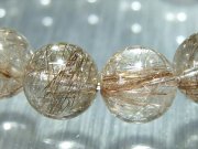 これぞシルバー針 4A+ シルバールチルクォーツ ブレスレット 12.5mm-13mm×17珠 煌き抜群 繊細シルバー針 水晶と針の絶妙バランス ビジネスのお守りに