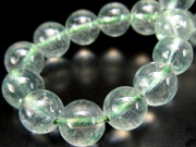フックサイト インクォーツ ブレスレット 7.5mm-8mm×26珠 透明感あり フレッシュなグリーンカラー 癒し 調和 心の安定 一点物 ブラジル産 パワーストーン