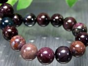 夜のように深い ミッドナイトカラー 4A MIX スギライト ブレスレット 8mm-8.5mm×24珠 つやつや 激レア限定入荷 一点もの 南アフリカ産 bl-p-g