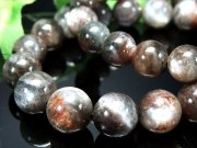 ブラック サンストーン ブレスレット 9.5mm-10mm×20珠前後 太陽の石 強い精神力 魔除け 成功のチャンス アベンチュレッセンス サンストーン タンザニア産