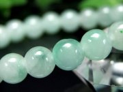 4A グリーンジェイド 翡翠 ブレスレット 7.5mm-8mm×25珠 良好品質 淡く爽やかなグリーンカラー 古代より親しまれてきた奇跡の石 1点物 ミャンマー産