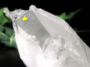 溶け跡くっきり 雷水晶 レムリアン シード クリスタル 単結晶 ライトニング 幅90mm 重さ108.5g コレクター品 レムリアン の 雷電水晶 ブラジル