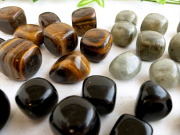 天然石 タンブル 詰め合わせ 一袋約100g オブシディアン タイガーアイ ラブラドライト お守り ペンダントの作成 瞑想にも パワーストーン 天然石