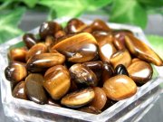 つやつや 中粒タイプ タイガーアイ さざれ 虎目石 約200g 約4mm-16mm 金運・仕事運の石 南アフリカ産 sa-p パワーストーン 天然石 チップス