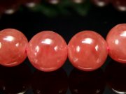 透明 飴色ピンク S級 インカローズ ブレスレット 9.5mm-10mm×20珠 ロードクロサイト 薔薇色の人生を象徴する石 アルゼンチン産 パワーストーン 天然石