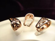 1個売り 高品質Silver925パーツ 透かし調バチカン ピンクゴールド仕様 縦12.3mm チェーン通し部分6.7mm ペンダントトップの必需品 BTC034