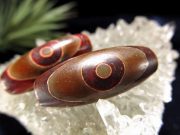 黒鳶赤紋　龍眼天珠　風化　ラス1 ◇流通量が少ない激レア品！◇風化紋タイプ◇黒鳶赤紋（くろとび