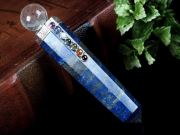 チャクラ対応 ヒマラヤ水晶丸珠付き ラピスラズリ マジックワンド 全長約11cm-13cm 1個売り 7種の天然石 ヒーリングワンド タイプF