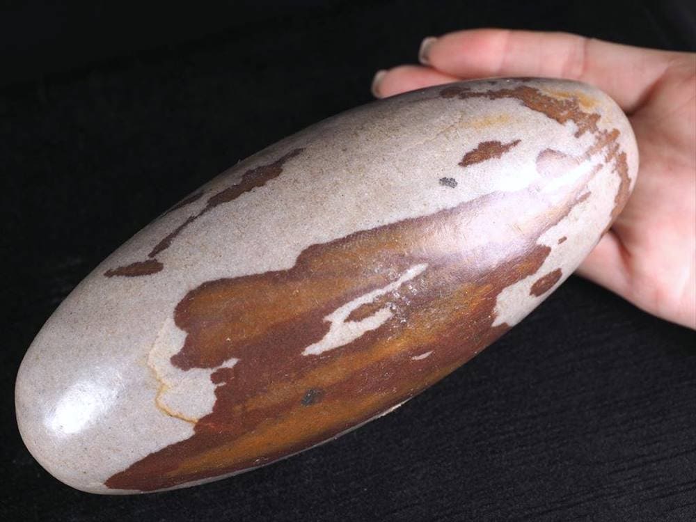 シバリンガム 幅約17cm 重さ1296g ヒンズー教の最高神 シヴァ神の象徴 バランスを整える 子宝 クリプトクリスタリンクォーツ インド ...