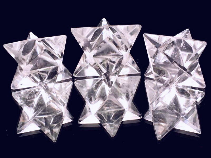 Sサイズ ヒマラヤ水晶マカバスター 幅約10mm-13mm 1個売り ヒマラヤ水晶製 精神と肉体の調整 古くから神聖な儀式などで使用されてきた形状 ヒマラヤ山脈産