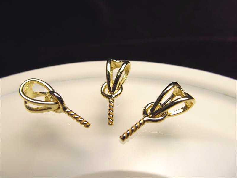 1個売り 高品質Silver925パーツ ヒートンタイプバチカン 14金ゴールド仕様 縦8.5mm チェーン通し部分3.5mm ヒートン部長さ約5.5mm ペンダントトップの必需品 ロジウム仕様 BTC051