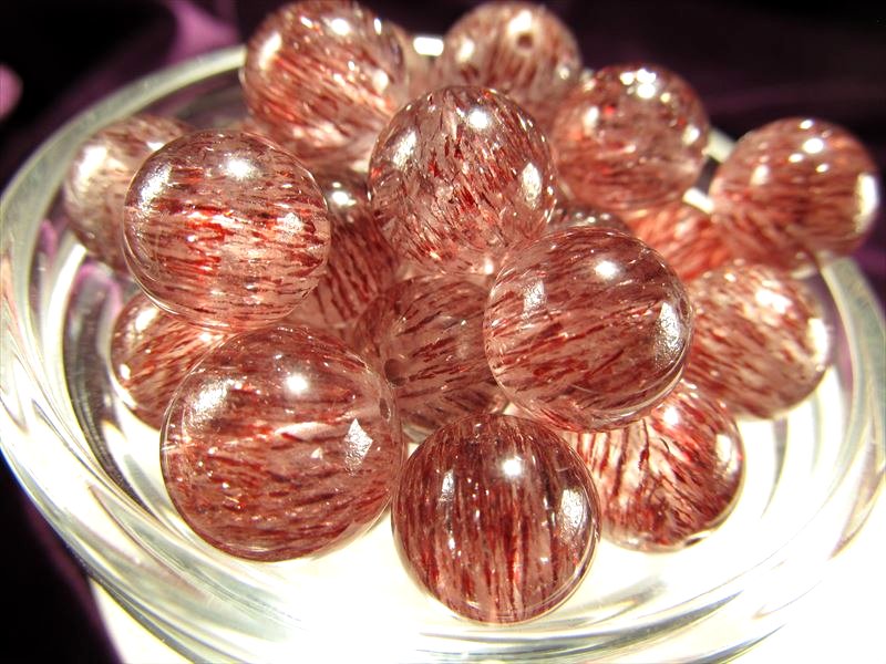 4A+ 1粒売り 極上レッドスーパーセブン 約8mm 濃厚レッドゲーサイト バラ珠売り ブラジル産