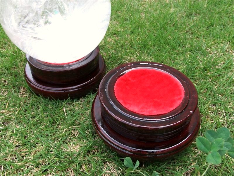 激安 LLサイズ 丸玉用 回転（ベアリング式）木製台座 直径約115mm×高さ約64mm 直径120mm?170mmの丸玉を飾るのに便利 丸玉台座 天然石台座