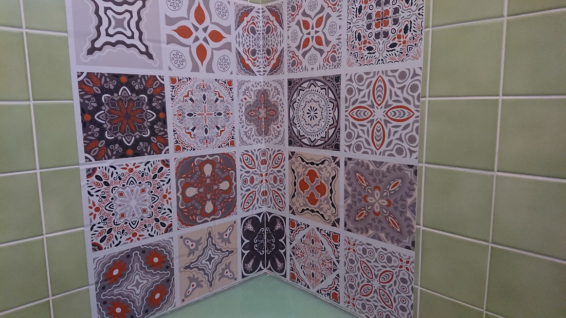 〈切りやすい目盛り付〉キッチン壁紙シール　こだわり模様　60cm*450cm