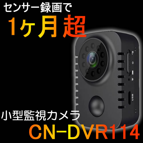 充電式で1ヶ月超駆動！人感センサー内蔵の昼夜兼用小型ビデオカメラ【CN-DVR114】