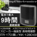 電池で最大9時間録画　スピーカー偽装型小型ビデオカメラ【ITR-170（黒）/KK-1280（白）】