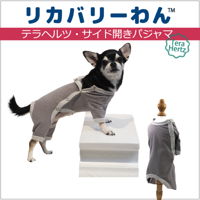 【追加生産中/2月下旬から3月上旬入荷予定】犬リカバリーウェア  着脱カンタン! ロングセラー♪人気商品!  【テラヘルツ・サイド開きパジャマ】（脇開きタイプ）50035[犬服][SSからJL] 犬パジャマ シニア犬 犬介護服