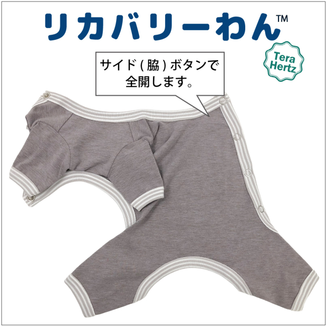 犬リカバリーウェア　着脱カンタン! ロングセラー♪人気商品! 【テラヘルツ・サイド開きパジャマ】50035（脇開きタイプ）犬パジャマ