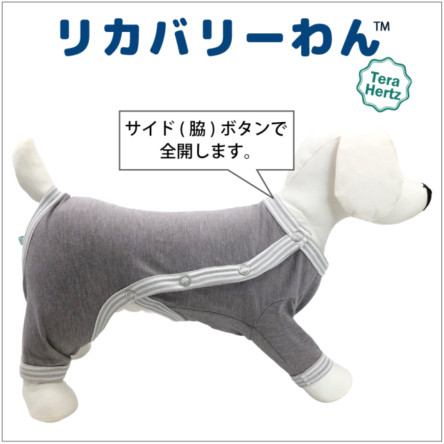 犬リカバリーウェア　着脱カンタン! ロングセラー♪人気商品! 【テラヘルツ・サイド開きパジャマ】50035（脇開きタイプ）犬パジャマ