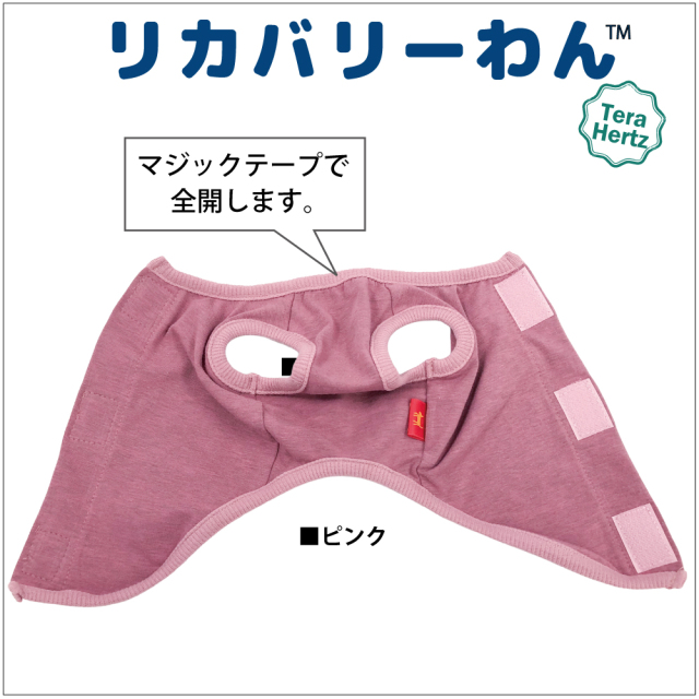 犬リカバリーウェア　着脱ラクチン【テラヘルツ・ベルクロタンク】（３色）50052[犬服][SSからSL] 背中開きタンク