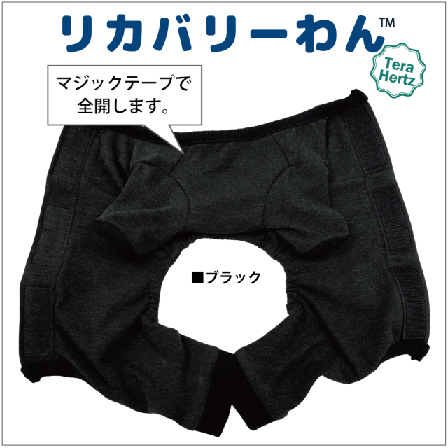 犬リカバリーウェア　着脱ラクチン【テラヘルツ・ベルクロパジャマ】（３色）50053[犬服][SSからSL] 背中開きパジャマ