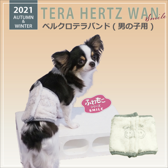 ワンちゃんの腹巻きです 筒状タイプとマジックテープタイプがあります