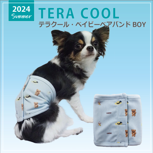 【6/28再入荷】2024夏物新作ベルクロテラバンド【テラクール・ベイビーベアバンドBOY】7308[犬腹巻き男の子用][SSから3L]