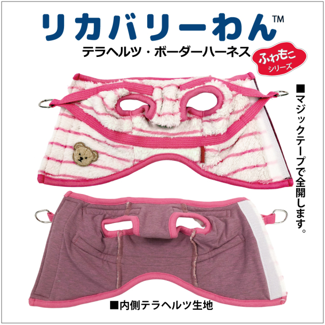 2025クークチュール秋冬新作 【テラヘルツ・ボーダーハーネス】（2色）7332[犬服][SSから3L]　犬ハーネス