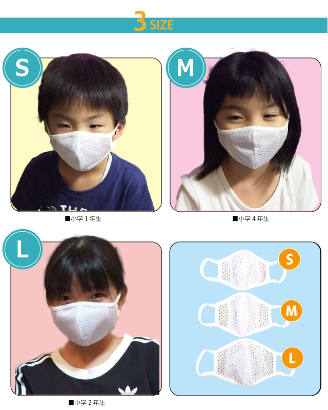 お子さんの熱中症対策に！洗えるメッシュマスク 【スーパークール