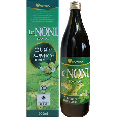 Dr.NONI 本しぼりノニ果汁100％ 無添加ジュース 900ml