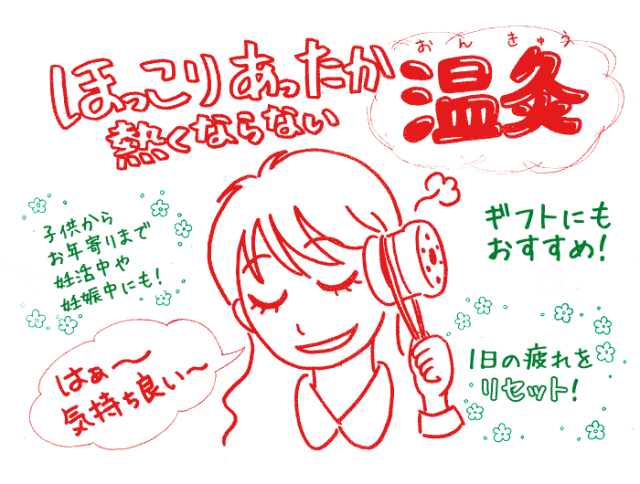 耳つぼに温灸を