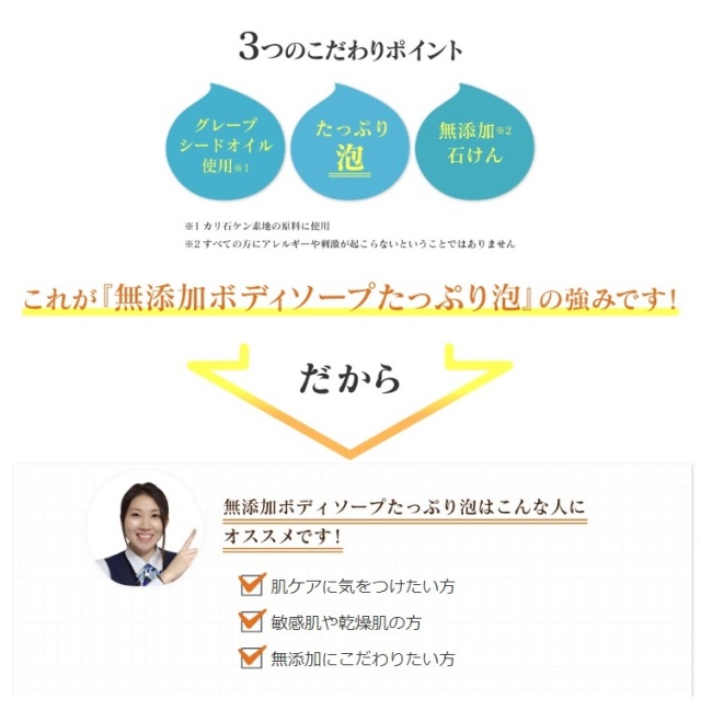 無添加ボディたっぷり泡詰替　470ml