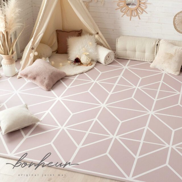 送料無料】プレイマット ジョイントマット グレイッシュピンク Bonheur