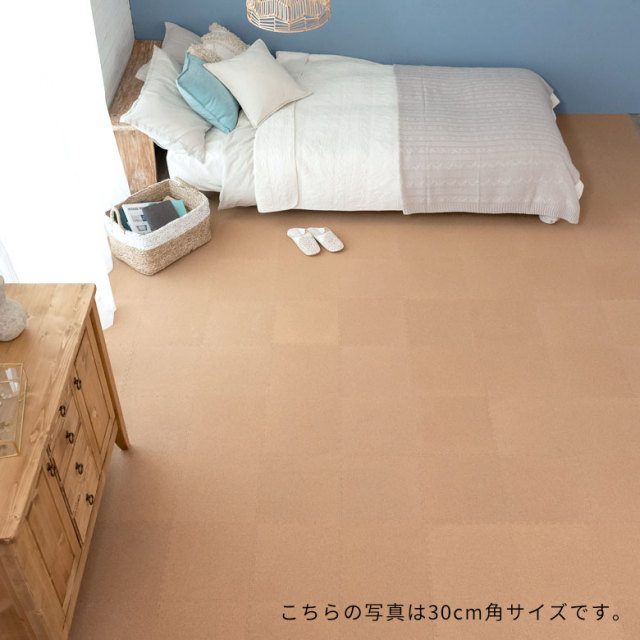 コルク材 大小7点セット 小粒60cmタイプの高品質8mmコルクマット18枚セット（4畳用）