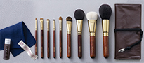 美粧堂化粧筆9本セット（ポーチ・ブラウン）