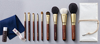 美粧堂化粧筆9本セット（ポーチ・白）