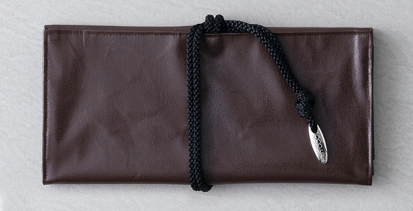 組紐筆ケース（ブラウン/ブラック）