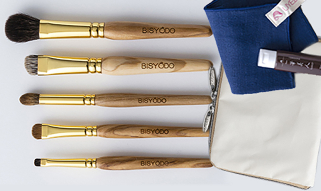 OL-SET5-SW オリーブ5本セット＋短軸用筆ケース（ホワイト/ブラック）