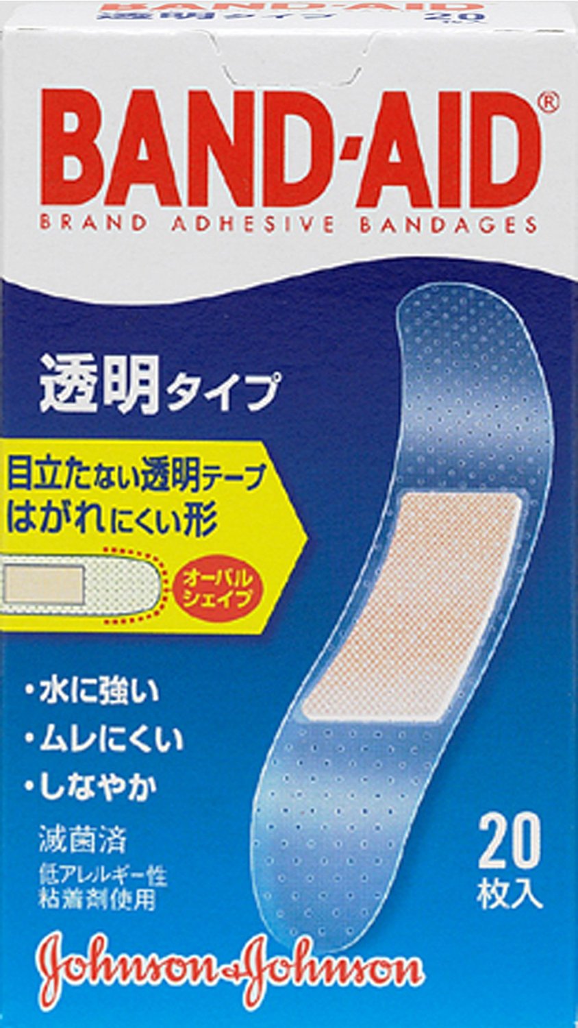 ジョンソン＆ジョンソンバンドエイド透明タイプ20枚