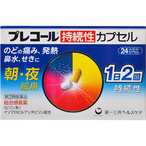 【指定第2類医薬品】第一三共ヘルスケアプレコール持続性カプセル24カプセル