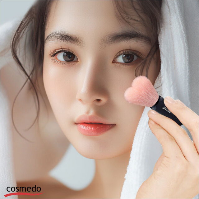 コスメ堂☆熊野筆ハート型洗顔ブラシ Mサイズ