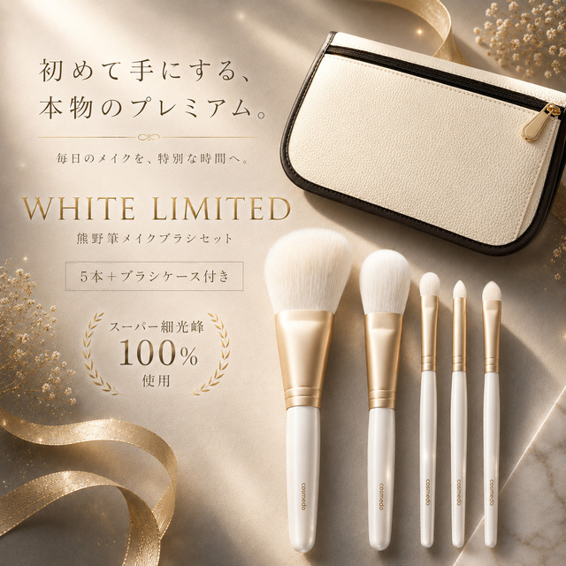 匠の化粧筆コスメ堂】スーパー細光峰100％使用 熊野筆 メイクブラシ