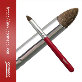 熊野筆ショートタイプ赤軸シリーズ　とんがりアイシャドウブラシ（丸尖）馬毛100％