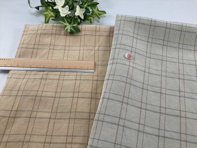 イタリービスコースリネンチェック