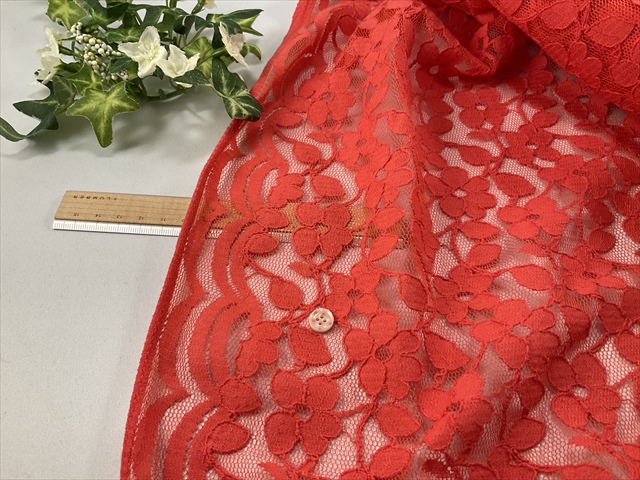 チュールスカラップレース朱色