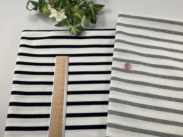 シルケットボーダー天竺