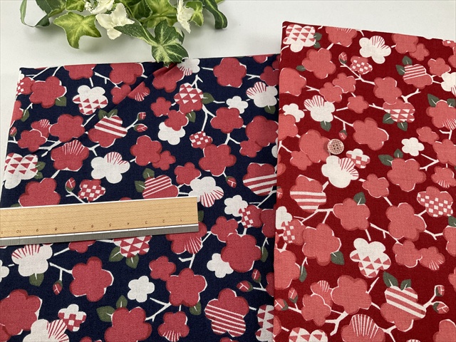 和調シーチングコットン梅