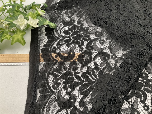 フォーマルブラックフラワーレース